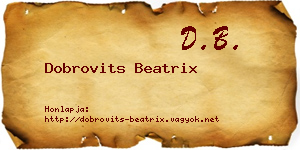 Dobrovits Beatrix névjegykártya